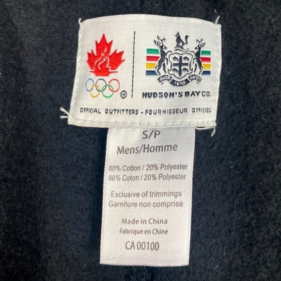 HUDSON BAY Men's Black Official Olympic Drawstring Joggers Sweatpants US S - Picture 8 of 8